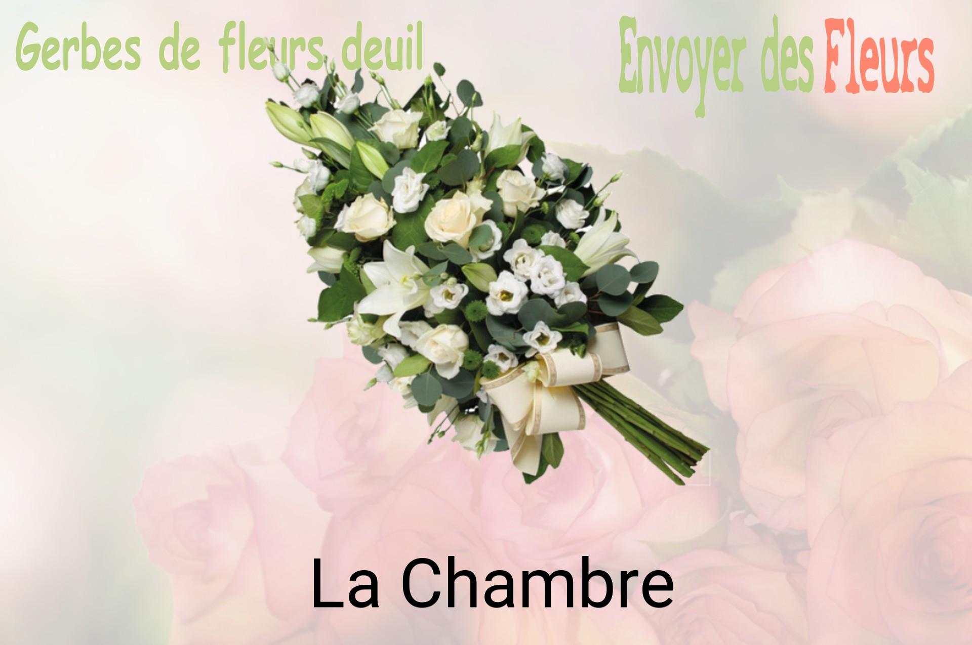 Gerbe de fleurs de deuil livrée à La Chambre